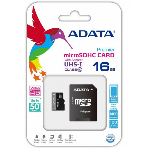 ADATA microSDHC UHS-I Class 10, 16GB - ADATA336779 ()