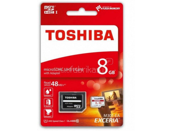 Toshiba microSDHC 8GB class 10+adapter - TOSHIBA162227 ()