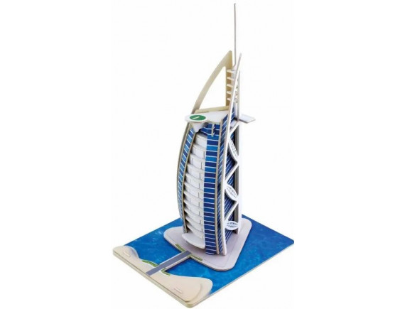 Robotime 3D Puzzle - Burj Al Arab hotel, Lesena 3D sestavljanka - 3D-JPD460