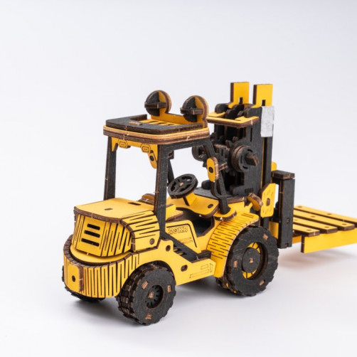 Robotime 3D Puzzle - Model viličarja, Lesena 3D sestavljanka 3D-TG413K
