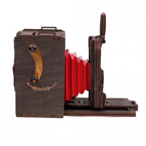 Jollylook Lesena Pinhole instant film kamera DIY kit za samosestavljanje - temen les (65 delna) JLK001