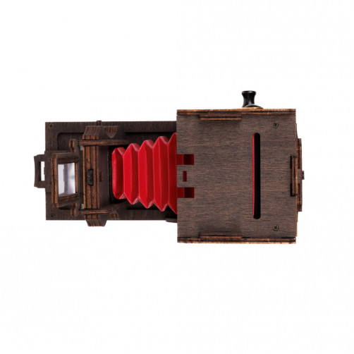 JollyLook Vnaprej sestavljena lesena Pinhole instant mini film kamera (temen les) JLK011