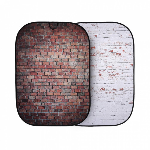 Manfrotto URBAN ZLOŽLJIVO 1,5x2,1m, - MANLB5706 (OBRAČLJIVO, Red/Distressd White Brick)