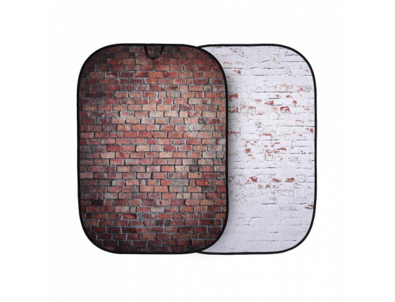 Manfrotto URBAN ZLOŽLJIVO 1,5x2,1m, - MANLB5706 (OBRAČLJIVO, Red/Distressd White Brick)