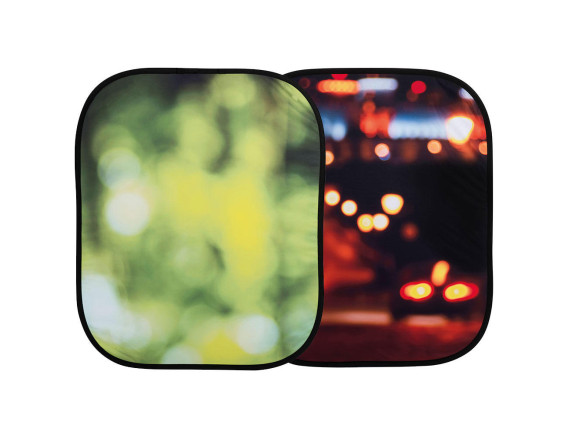 Manfrotto OutOfFocus ZLOŽLJIVO 1,2x1,5m - MANLB5730 (Poletno listje/Mestne luči - Obračljivo)