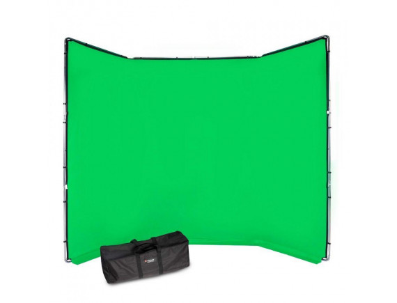 Manfrotto Chroma Key FX ozadje kit zelen - MLBG4301KG (zložljivo ogrodje + tekstilno ozadje 4x2,9m, torba)