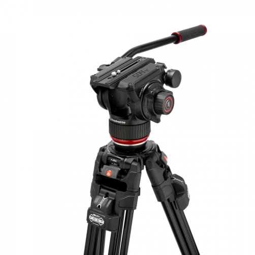 Manfrotto 504x Fluid video glava + 645 Fast Twin Alu video stojalo - MVK504XTWINFA