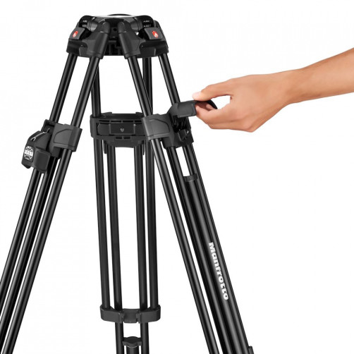 Manfrotto 504x Fluid video glava + 645 Fast Twin Alu video stojalo - MVK504XTWINFA