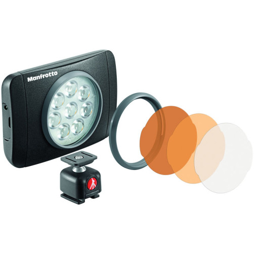 Manfrotto Lumimuse 8 LED light - MLUMIEMU-BK (550lux-1m, CRI 92, 5600K, 4 stopenski dimer)