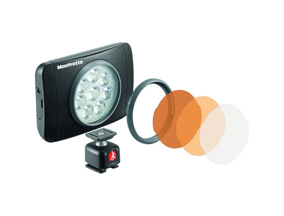 Manfrotto Lumimuse 8 LED light - MLUMIEMU-BK (550lux-1m, CRI 92, 5600K, 4 stopenski dimer)