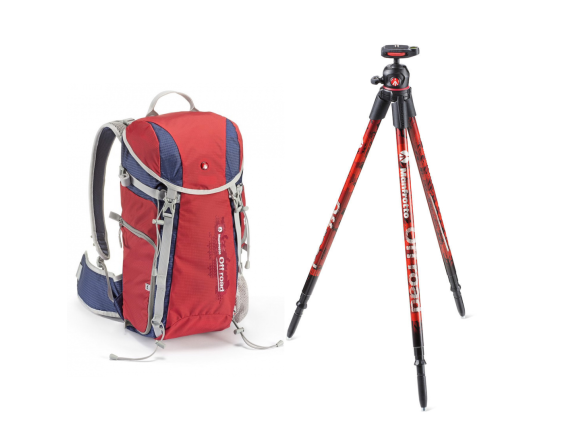 Manfrotto OFF ROAD nahrbtnik za fotoaparat 20L RDEČ + Manfrotto OFF ROAD foto stojalo RDEČ - CUM_9