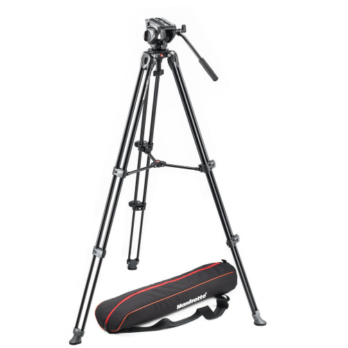 Manfrotto twin legs ALU video stojalo MVT502AM in MVH500A Video glava + torba - MVK500AM
