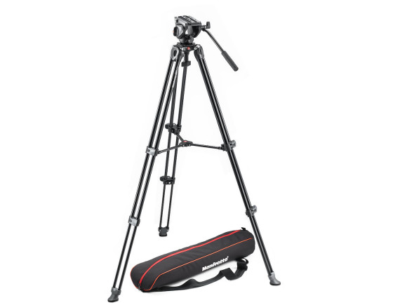 Manfrotto twin legs ALU video stojalo MVT502AM in MVH500A Video glava + torba - MVK500AM