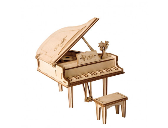 Robotime 3D Puzzle - Grand Piano, Lesena 3D sestavljanka 3D-TG402