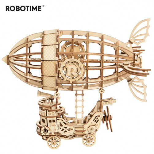 Robotime 3D Puzzle - Leteča ladja (cepelin), Lesena 3D sestavljanka 3D-TG407