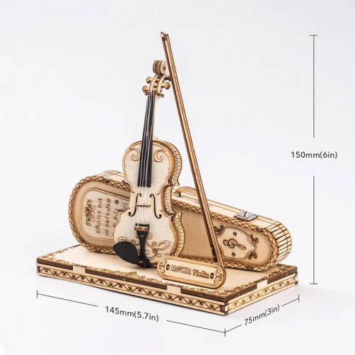 Robotime 3D Puzzle - Model Violina Capriccio, Lesena 3D sestavljanka 3D-TG604K