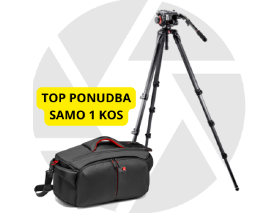 Manfrotto 504HD VIDEO GLAVA + 536 Karbonsko Video stojalo + video torba - MAN504HD,536K-193N