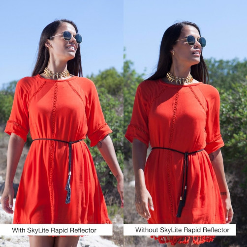 Manfrotto Skylite Rapid MEDIUM zložljiv odbojnik - okvir, srebrno/bel odbojnik, 1,1x2m RC - MANLR81243RC