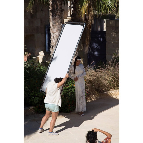 Manfrotto Skylite Rapid MEDIUM zložljiv odbojnik - okvir, srebrno/bel odbojnik, 1,1x2m RC - MANLR81243RC