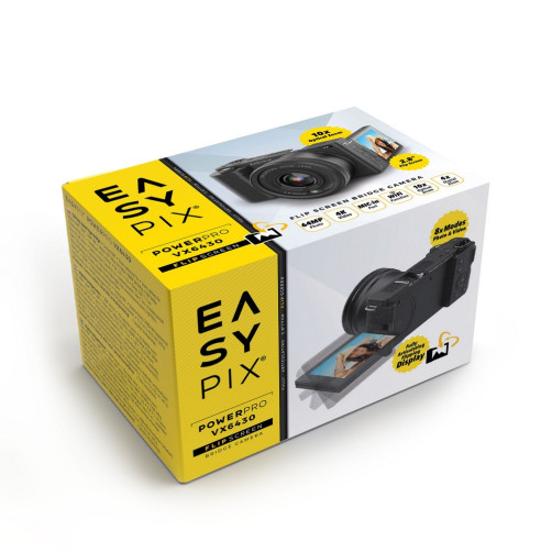 Easypix PowerPro VX6430 – WiFi Bridge digitalni fotoaparat z 10× optičnim zoomom in 4K videom - EASYPIX20205