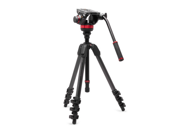Manfrotto 502 Fluid Video Head Flat Base z 055 karbon Video stojalom - MVK502055CXPROV