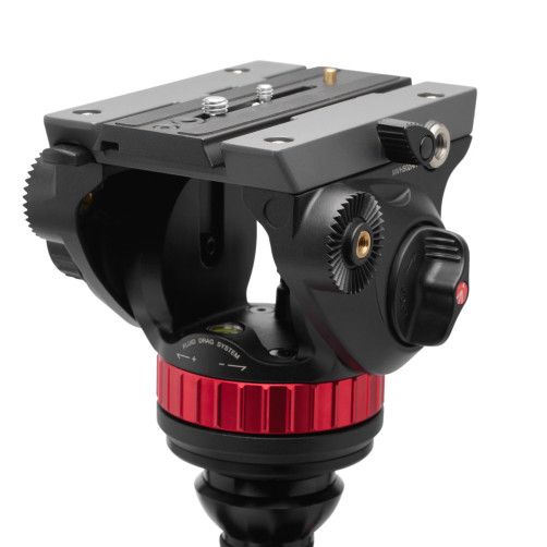 Manfrotto 502 Fluid Video Head Flat Base z 055 karbon Video stojalom - MVK502055CXPROV
