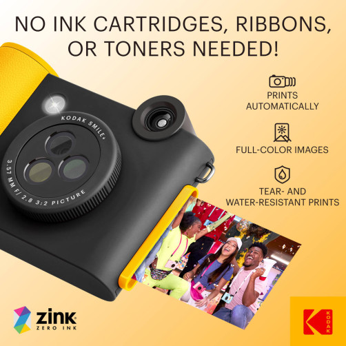 KODAK Smile+ Wireless Digital Instant Print Camera with Effect-changing Lens - RODSMPCAMBK