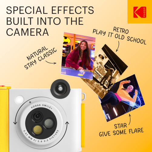 KODAK Smile+ Wireless Digital Instant Print Camera with Effect-changing Lens - RODSMPCAMW