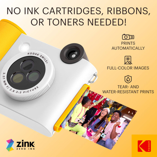 KODAK Smile+ Wireless Digital Instant Print Camera with Effect-changing Lens - RODSMPCAMW