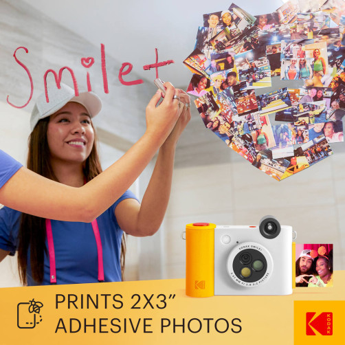 KODAK Smile+ Wireless Digital Instant Print Camera with Effect-changing Lens - RODSMPCAMW