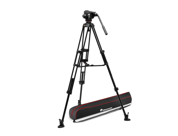 Manfrotto 502X fluidna video glava z alu stativom in sredinsko povezavo - MVK502XTWINMA
