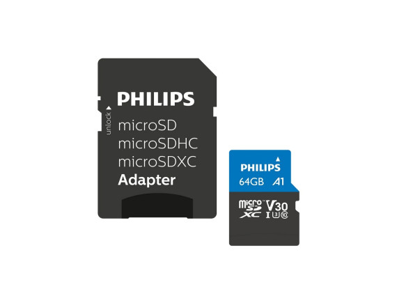 Philips microSDXC UHS-I U3 64GB spominska kartica - PHILIPS512556