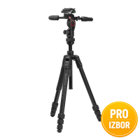 Manfrotto Befree Advanced GT PRO twist alu 3-Way foto / video stojalo črn + torba - MKBFRTA4GTFB-3W