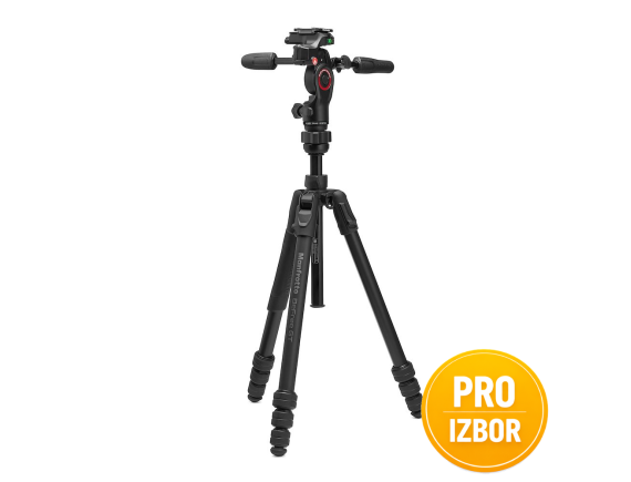 Manfrotto Befree Advanced GT PRO twist alu 3-Way foto / video stojalo črn + torba - MKBFRTA4GTFB-3W