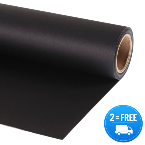 Manfrotto papirnato studijsko ozadje Črno 2,72x11m - LP9020