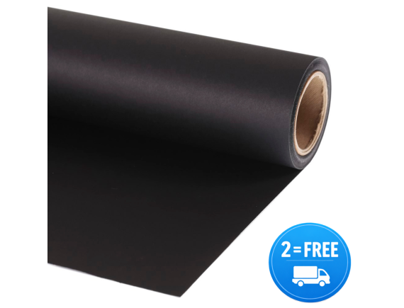 Manfrotto papirnato studijsko ozadje Črno 2,72x11m - LP9020