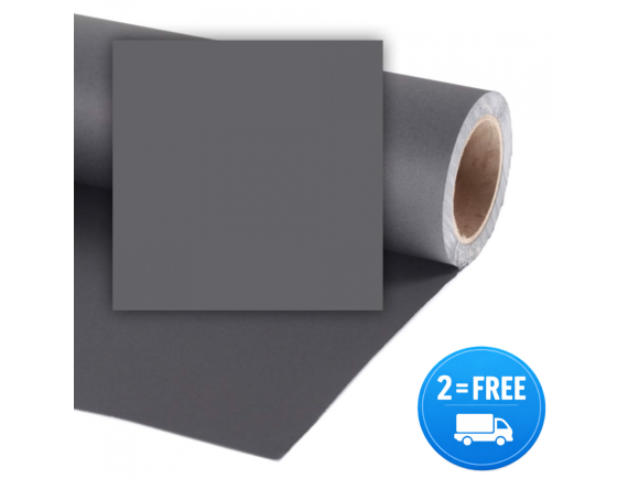 Colorama papirnato studijsko ozadje CHARCOAL SIVA 2,72x11m - foto ozadje - CO149