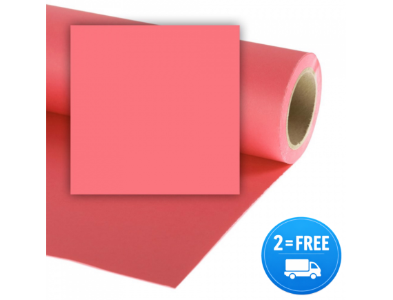 Colorama papirnato studijsko ozadje CORAL PINK 2,72x11m - foto ozadje - CO146
