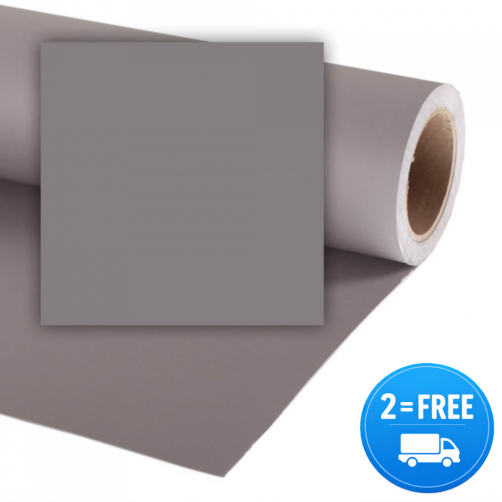 Colorama papirnato studijsko ozadje SMOKE SIVA 2,72x11m - foto ozadje - CO139