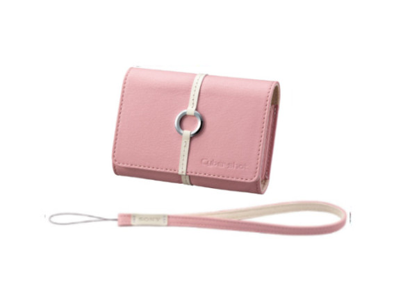 Usnjena torbica SONY SONY LCS-TWBP rožnata